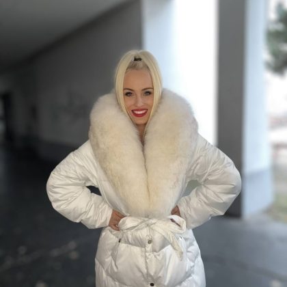 PFP LUNA FOX LUXUS TÉLI KABÁT EREDETI SZŐRMÉVEL